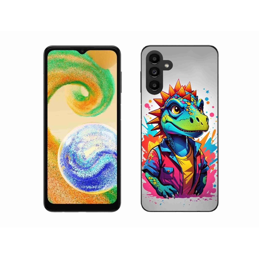 Zselés borítás mmCase Samsung Galaxy A04s (164.7x76.7x9.1mm) - színes dinoszauruszok számára