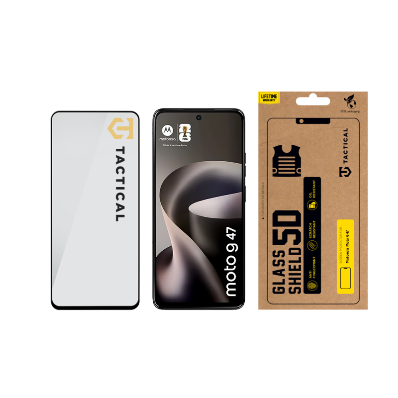 Tactical Glass Shield 5D üveg a Motorola Moto G47-hez, fekete 