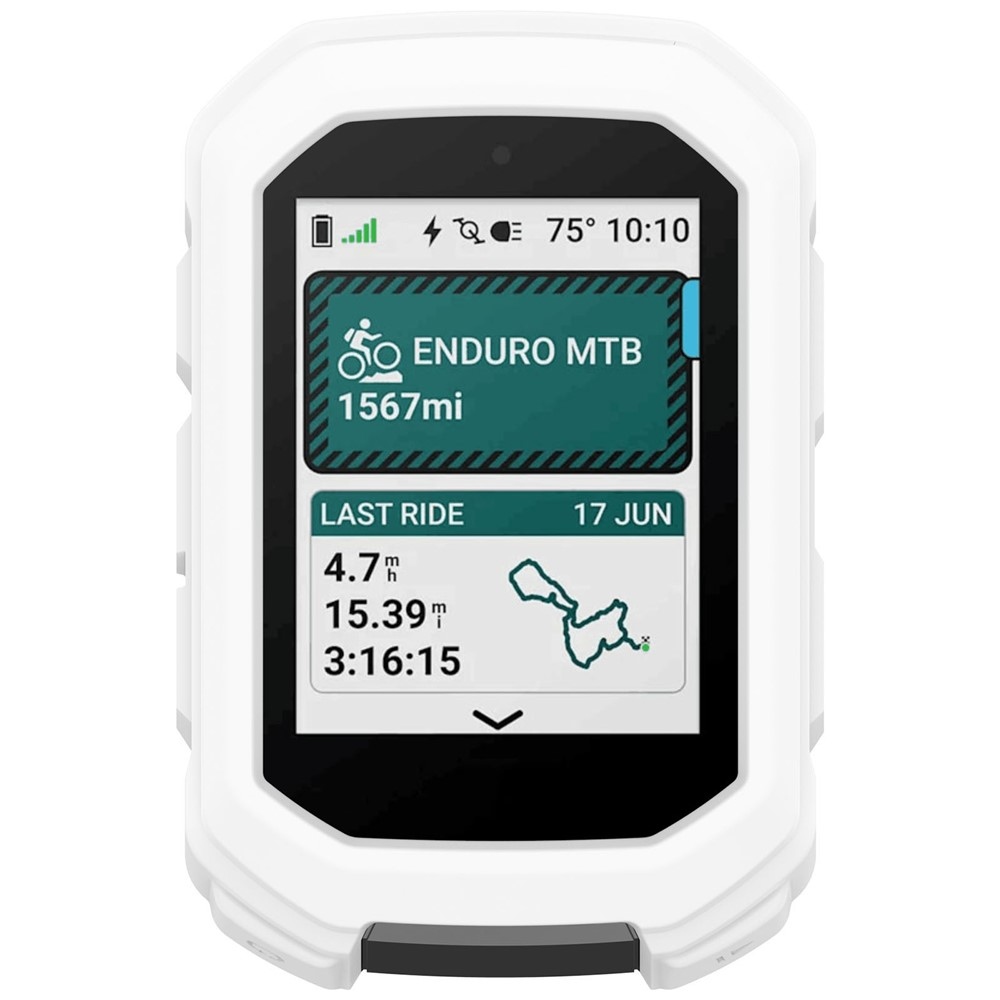 Kényelmes szilikon tok Garmin Edge MTB GPS kerékpáros navigációhoz - fehér