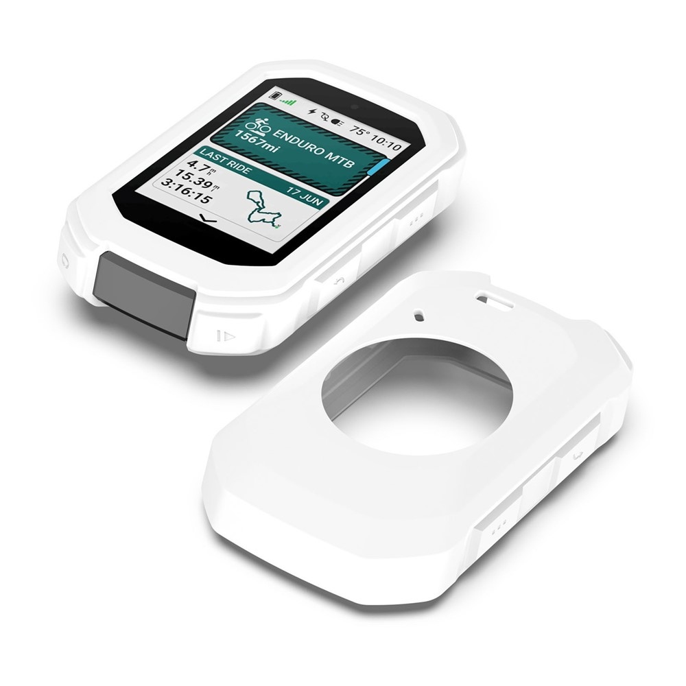 Kényelmes szilikon tok Garmin Edge MTB GPS kerékpáros navigációhoz - fehér