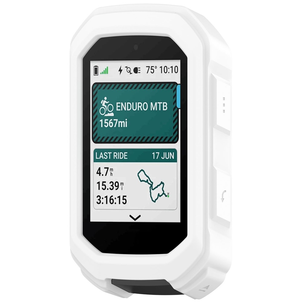 Kényelmes szilikon tok Garmin Edge MTB GPS kerékpáros navigációhoz - fehér