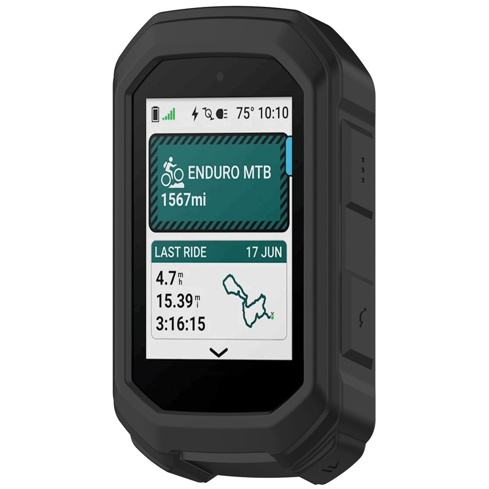 Kényelmes szilikon tok Garmin Edge MTB GPS kerékpáros navigációhoz - fekete