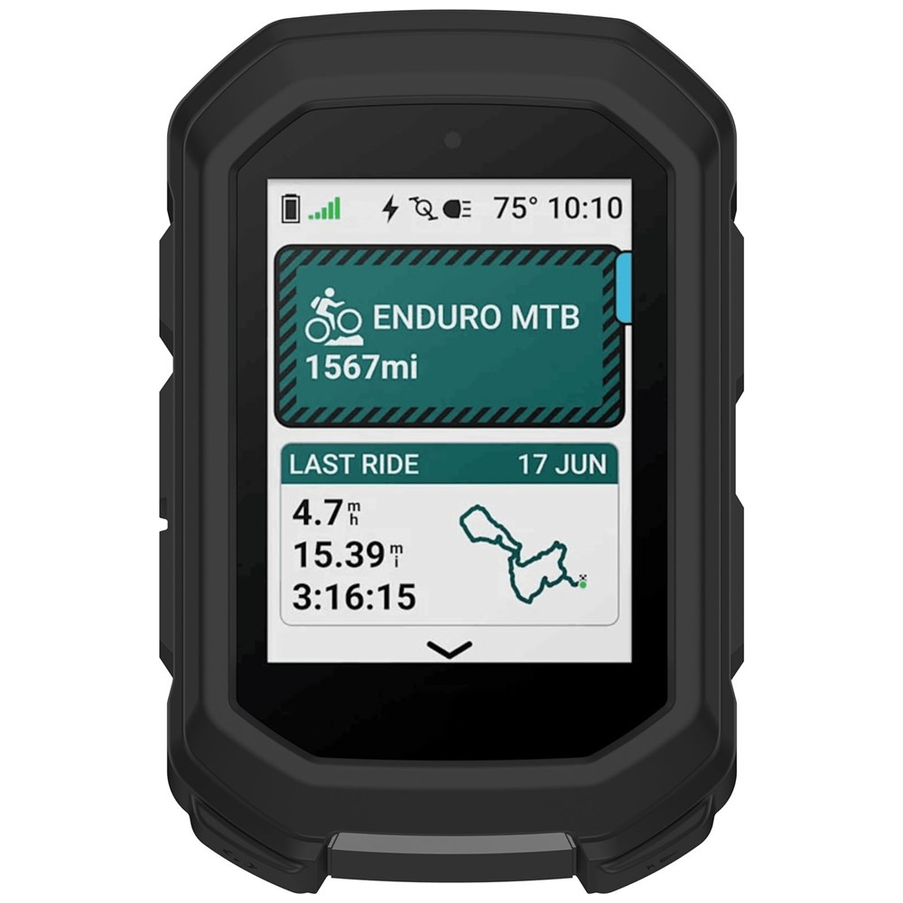 Kényelmes szilikon tok Garmin Edge MTB GPS kerékpáros navigációhoz - fekete