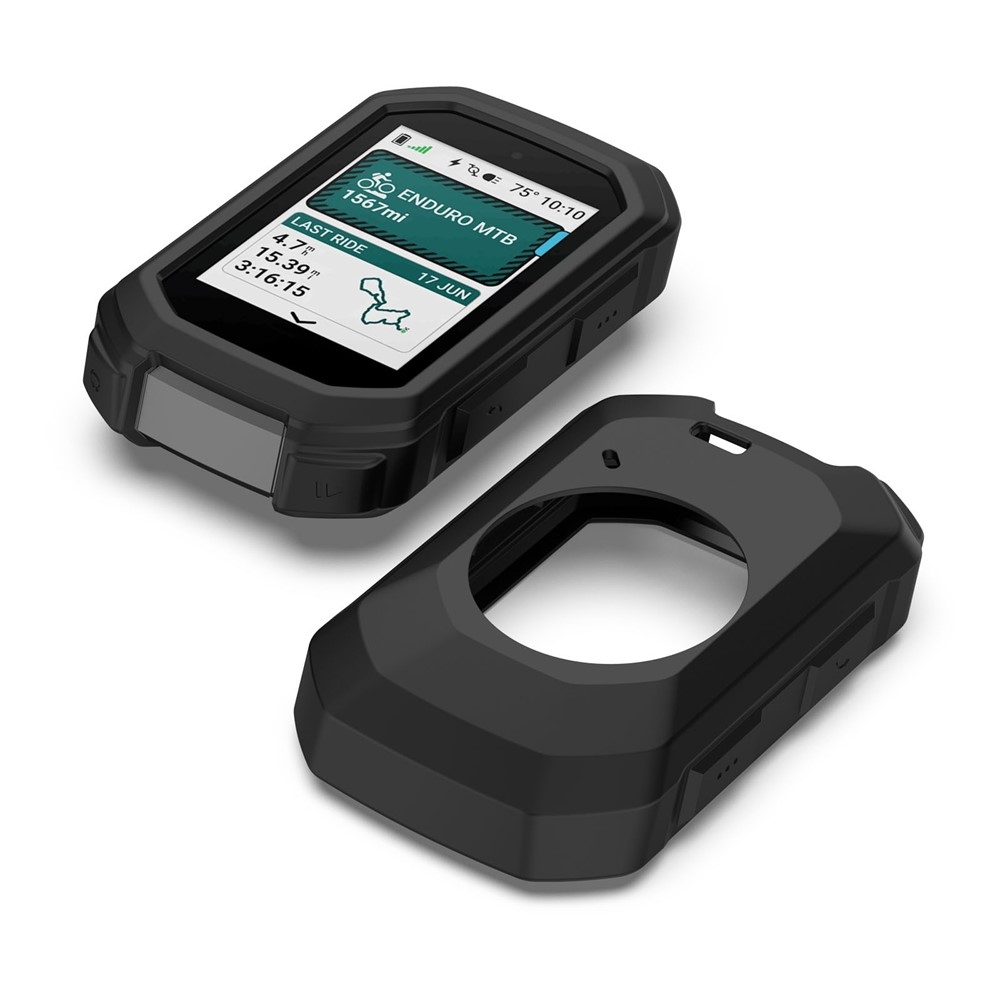Kényelmes szilikon tok Garmin Edge MTB GPS kerékpáros navigációhoz - fekete