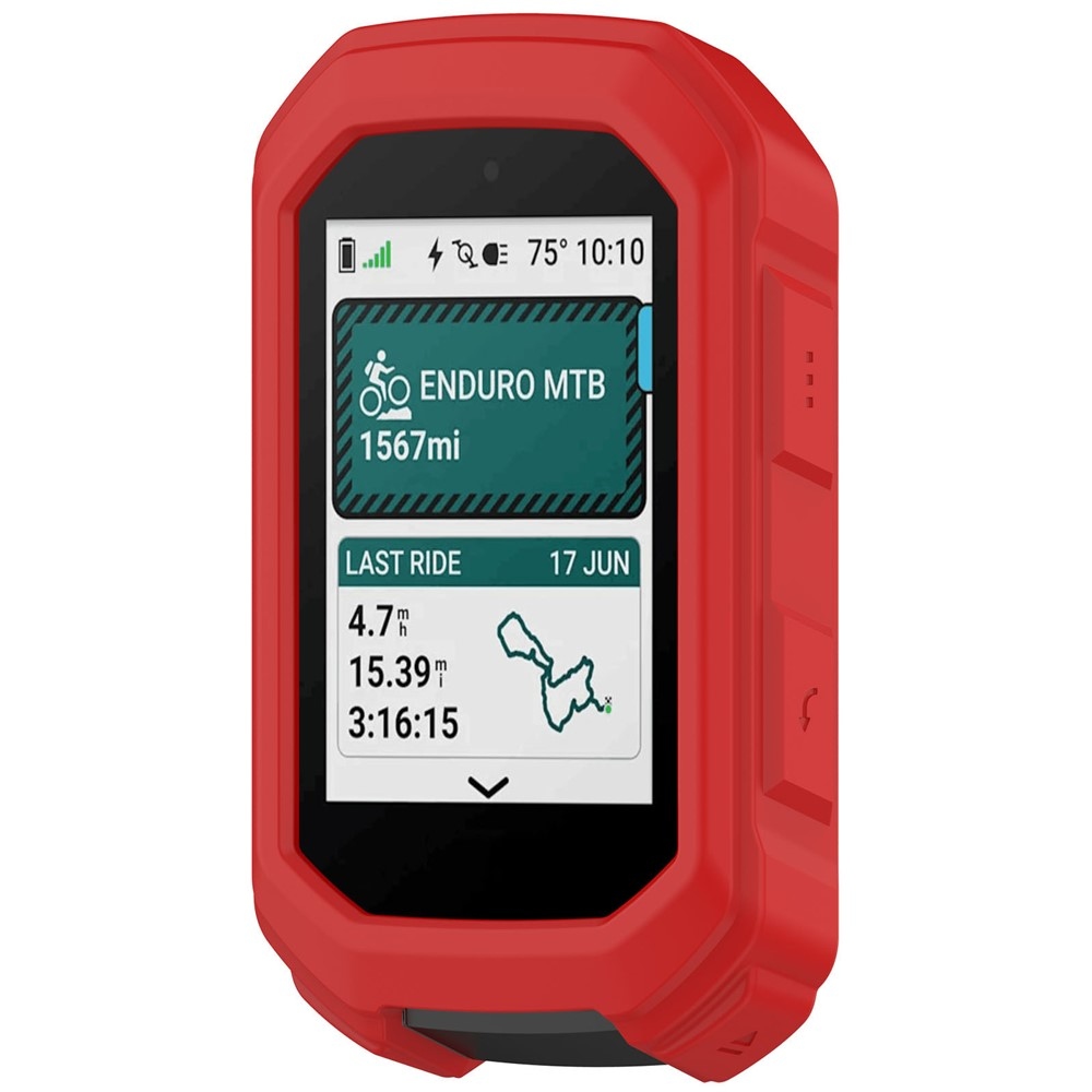 Kényelmes szilikon tok Garmin Edge MTB GPS kerékpáros navigációhoz - piros