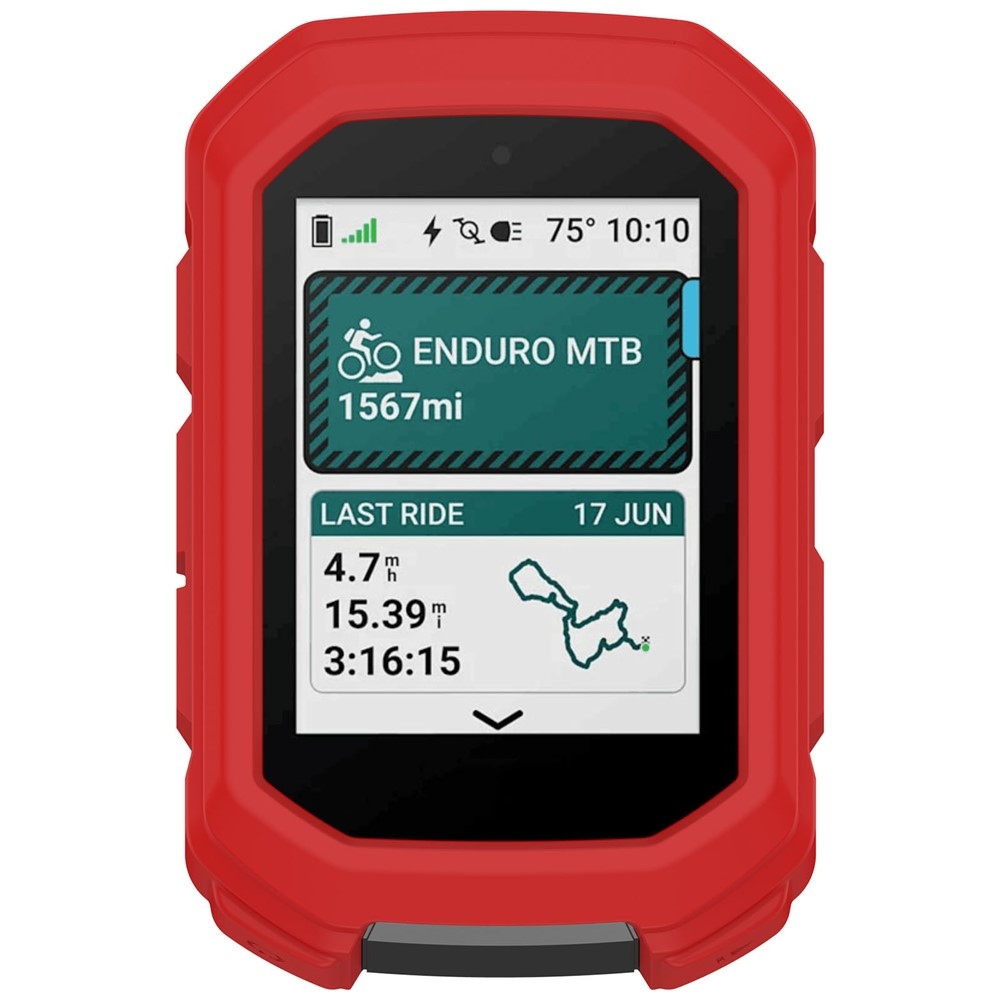 Kényelmes szilikon tok Garmin Edge MTB GPS kerékpáros navigációhoz - piros