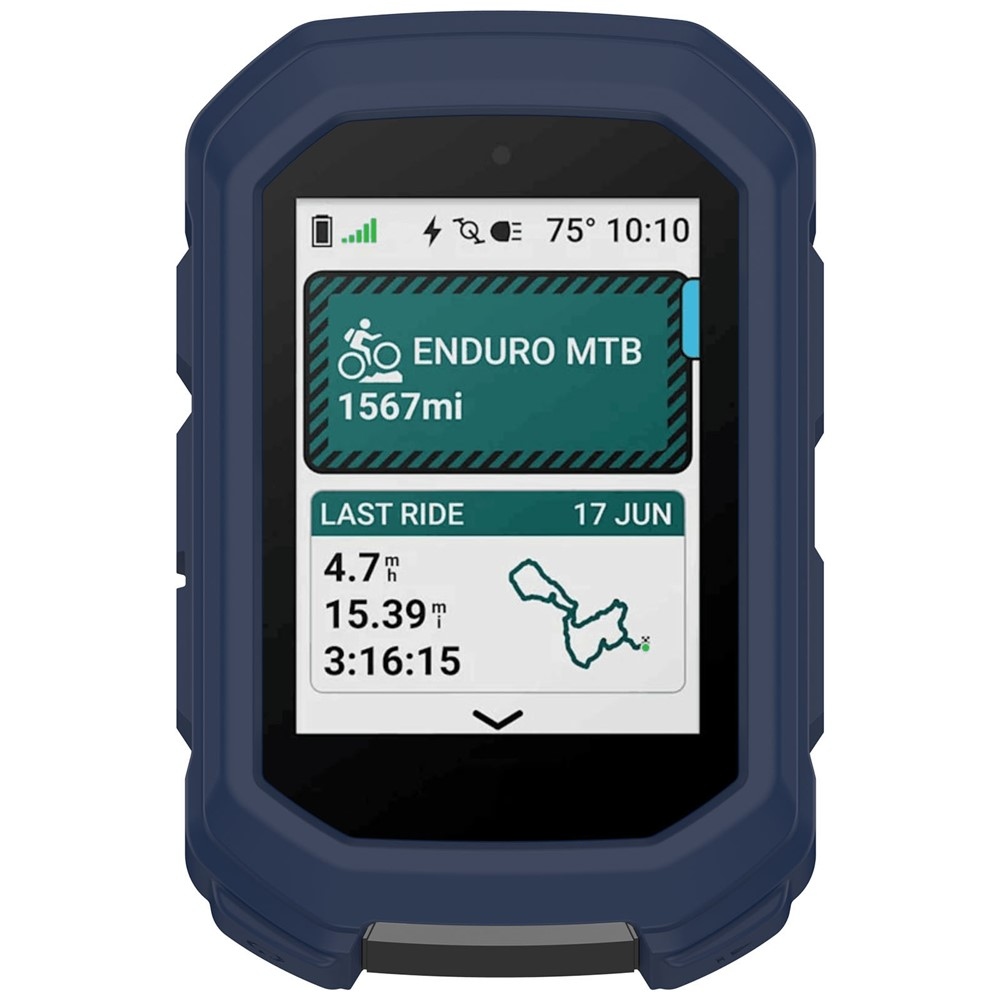Kényelmes szilikon tok Garmin Edge MTB GPS kerékpáros navigációhoz - sötétkék