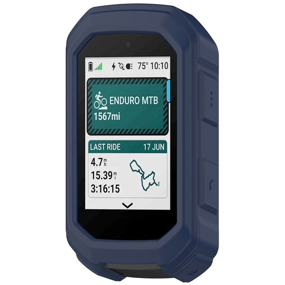 Kényelmes szilikon tok Garmin Edge MTB GPS kerékpáros navigációhoz - sötétkék