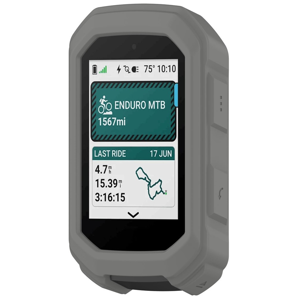 Kényelmes szilikon tok Garmin Edge MTB GPS kerékpáros navigációhoz - sötétszürke