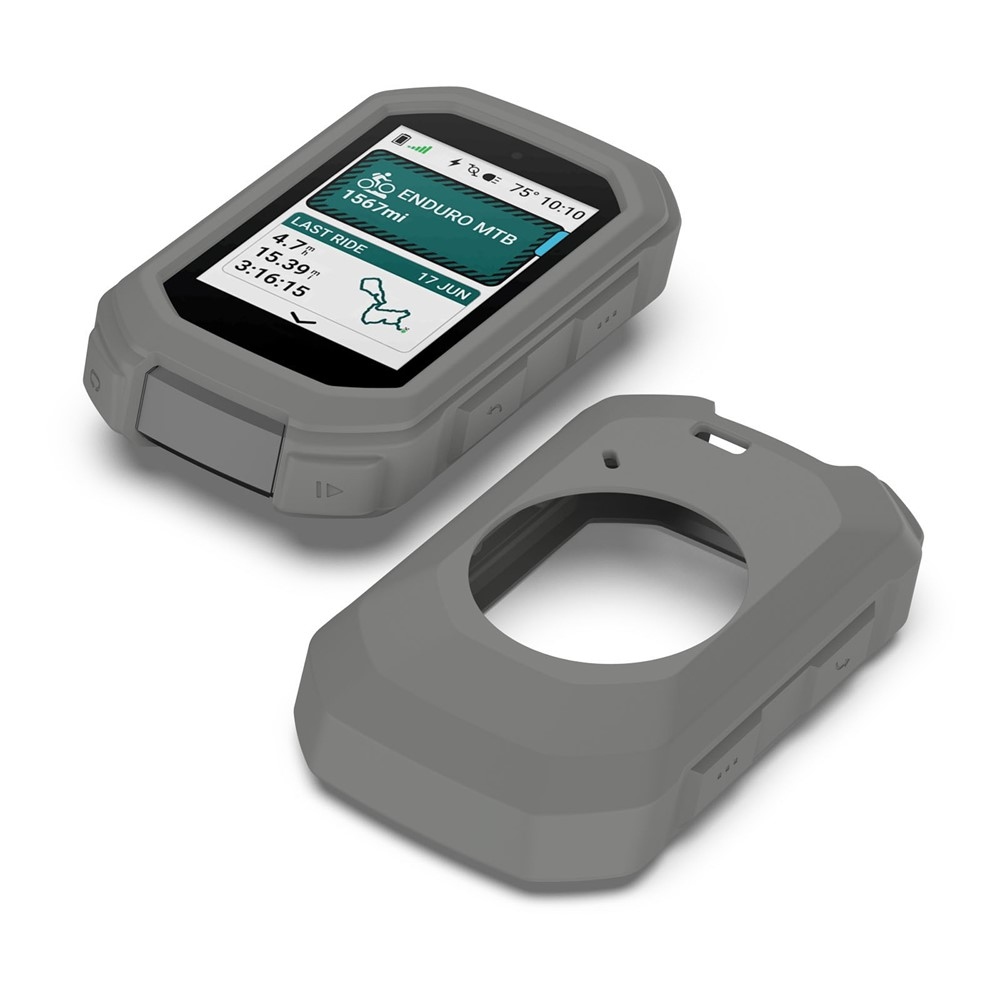 Kényelmes szilikon tok Garmin Edge MTB GPS kerékpáros navigációhoz - sötétszürke
