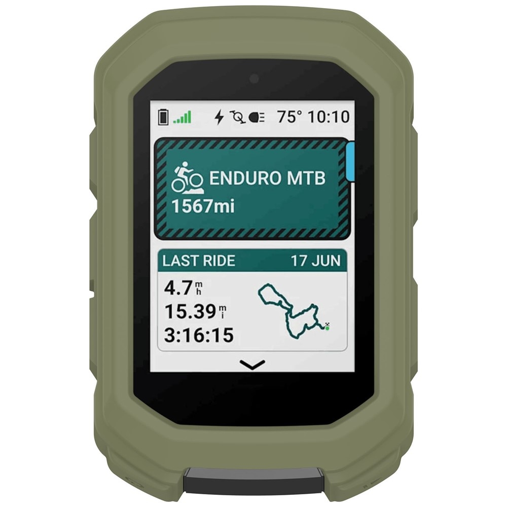 Kényelmes szilikon tok Garmin Edge MTB GPS kerékpáros navigációhoz - zöld