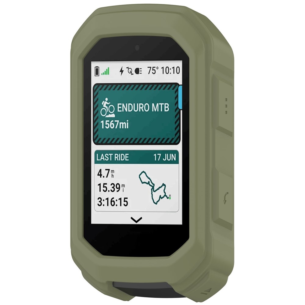 Kényelmes szilikon tok Garmin Edge MTB GPS kerékpáros navigációhoz - zöld
