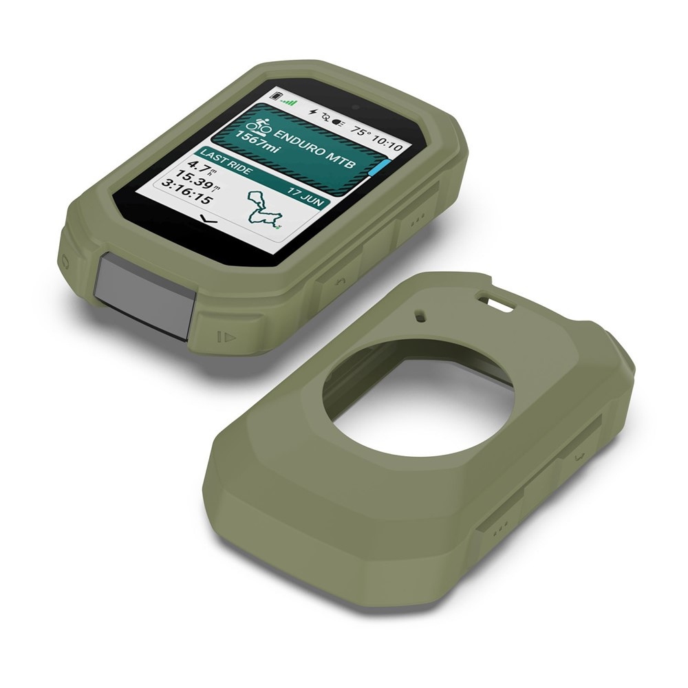 Kényelmes szilikon tok Garmin Edge MTB GPS kerékpáros navigációhoz - zöld