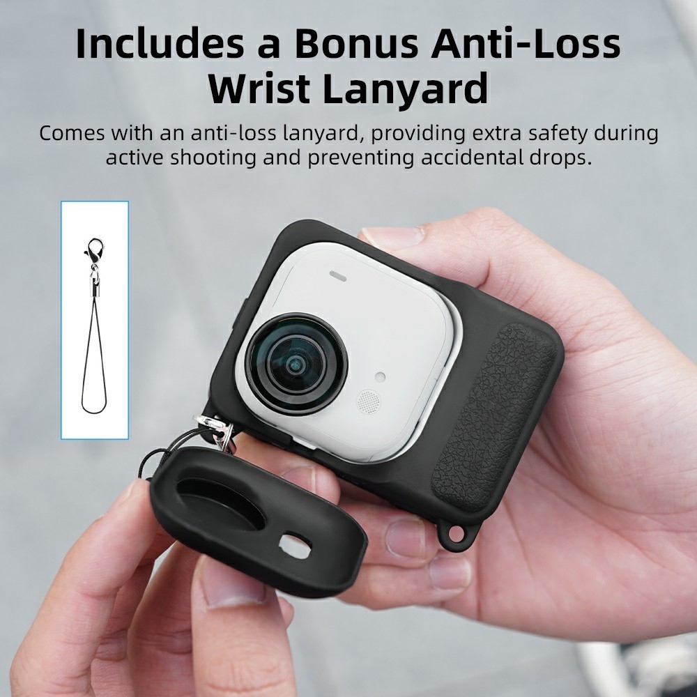 FLYMILE 360° szilikon tok lencsevédővel Insta360 GO Ultra kamerához