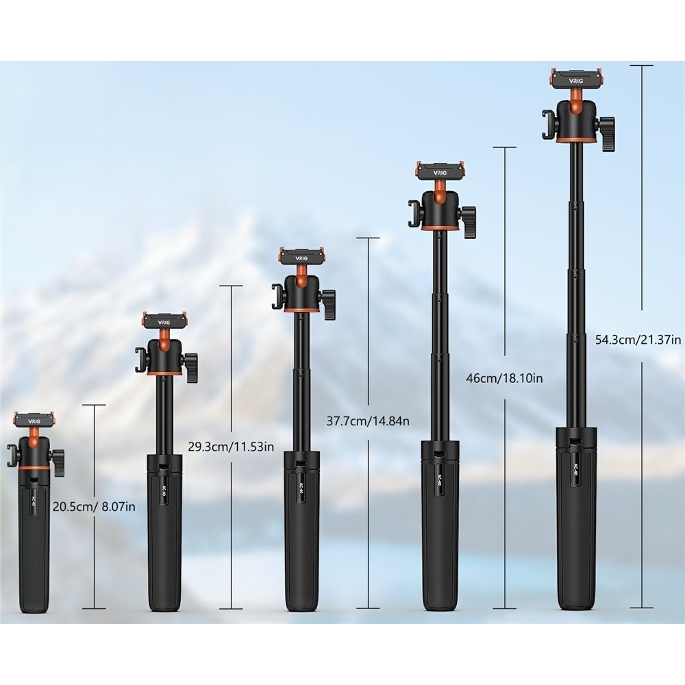 VRIG mágneses gyorskioldós állvány DJI Osmo Action 5 Pro, 4 és 3 kamerákhoz
