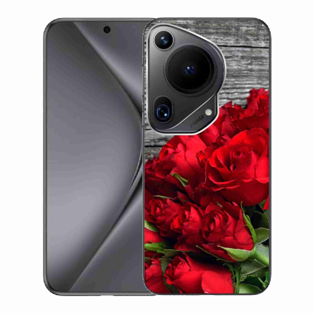 Gél borítás mmCase a Huawei Pura 70 Ultra készülékhez - piros rózsa