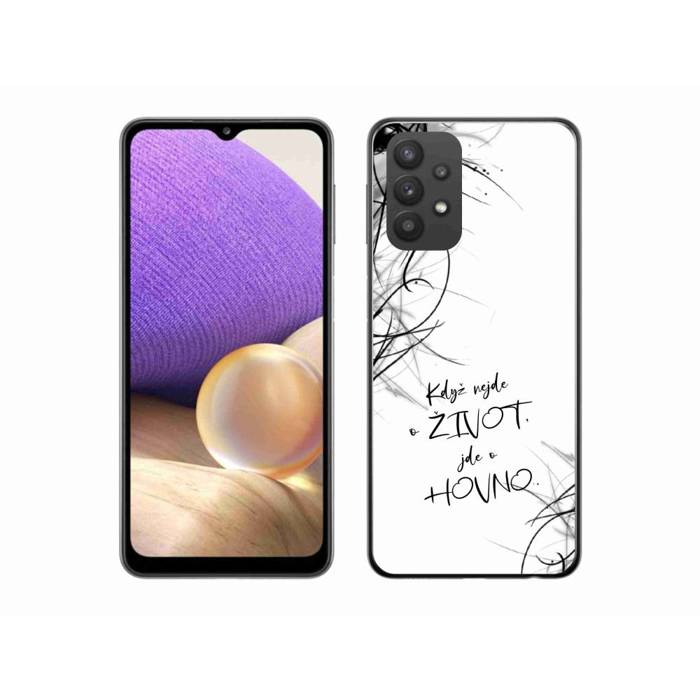 Gél borító mmCase Samsung Galaxy A32 5G - vicces szöveg 16 fehér háttér