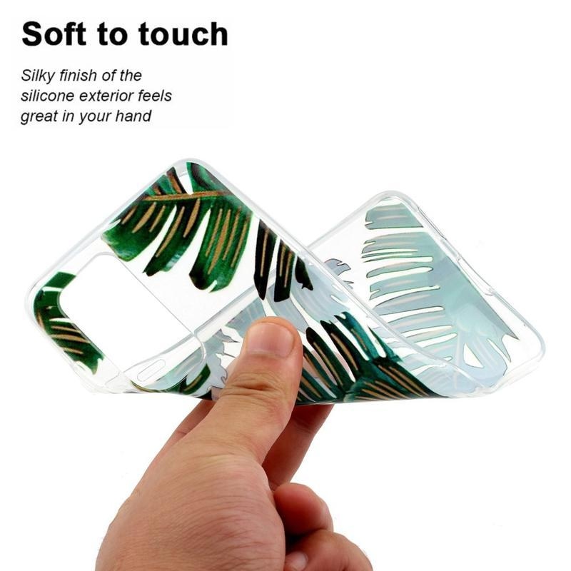 Puha gél tok mobil Huawei P40 - banán levelek