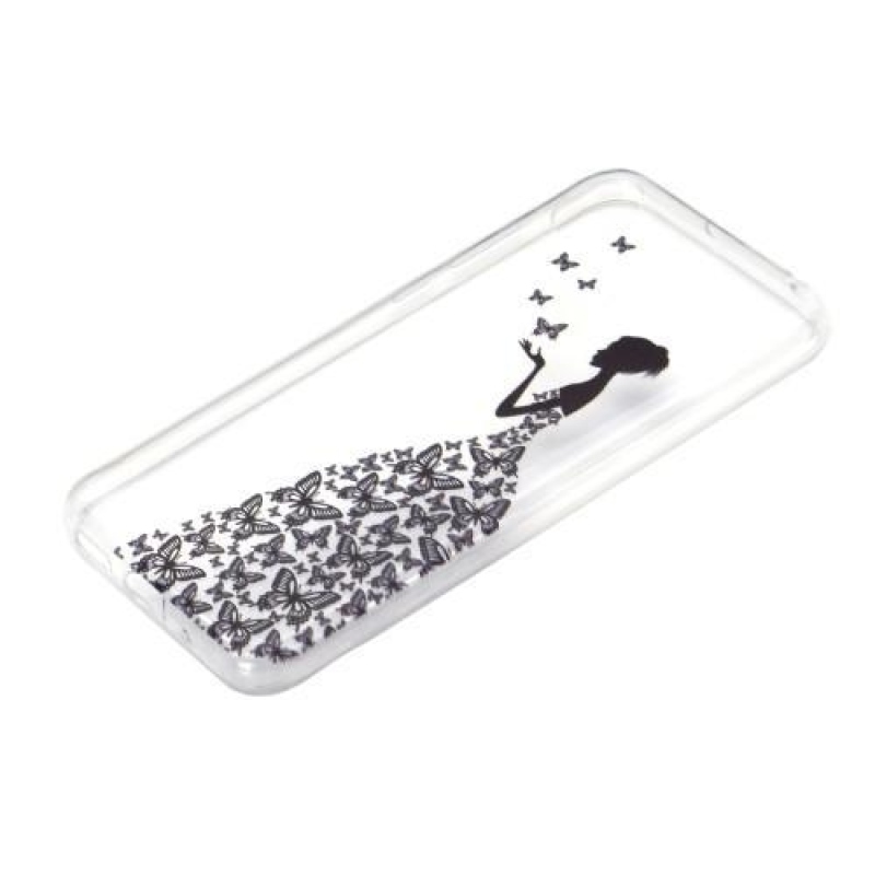 Puha zselés tok a Huawei Y5 (2019) mobilhoz - pillangók és a lány