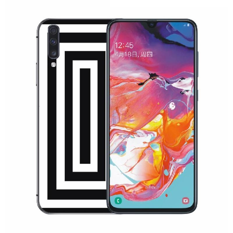 Puha zselés tok Samsung Galaxy A70 készülékhez - labirintus