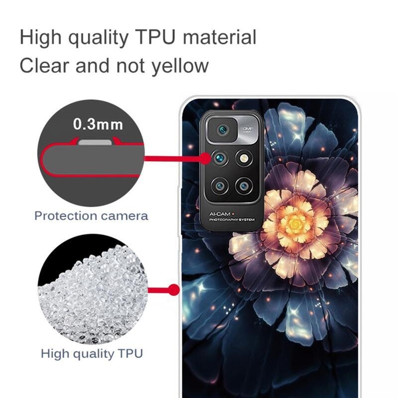 Puha zselés tok mobiltelefonhoz Xiaomi Redmi 10/Redmi 10 (2022) - színes pünkösdi rózsafa