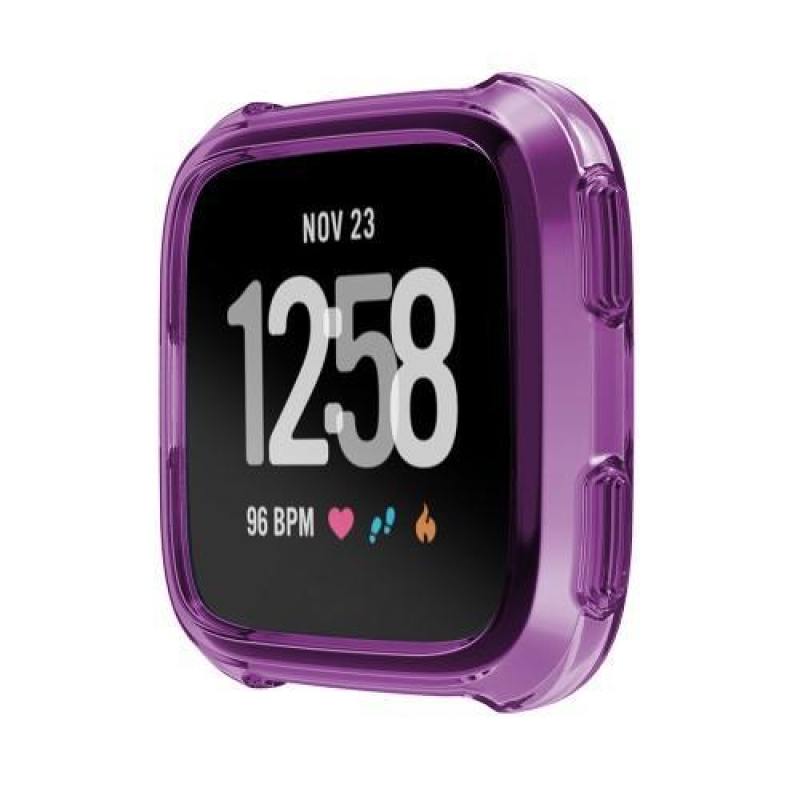 Puha szilikon védő tok Fitbit Versa készülékhez - lila