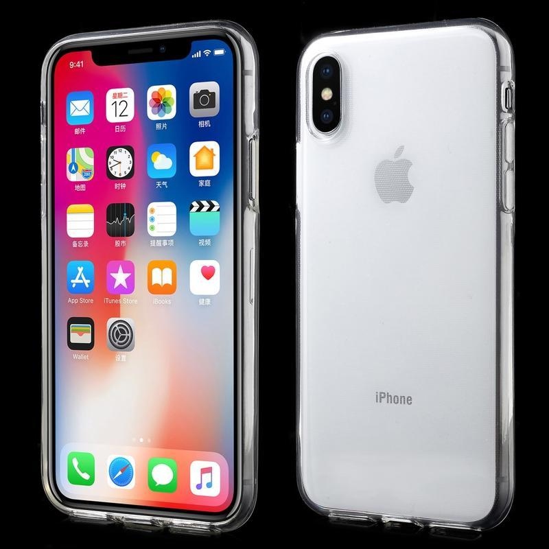 Puha átlátszó zselés tok iPhone XS / X készülékhez - átlátszó