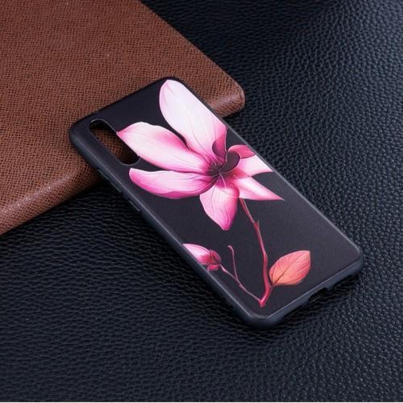 SoftBlack zselés tok a Huawei P20 mobilhoz - virág