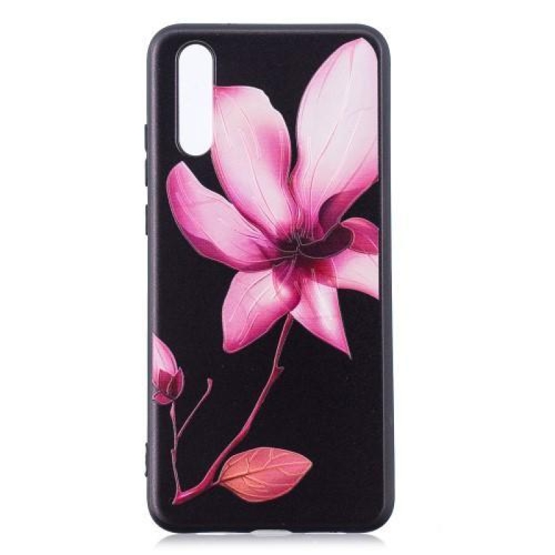 SoftBlack zselés tok a Huawei P20 mobilhoz - virág