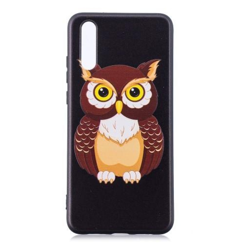 SoftBlack zselés tok a Huawei P20 mobilhoz - bagoly