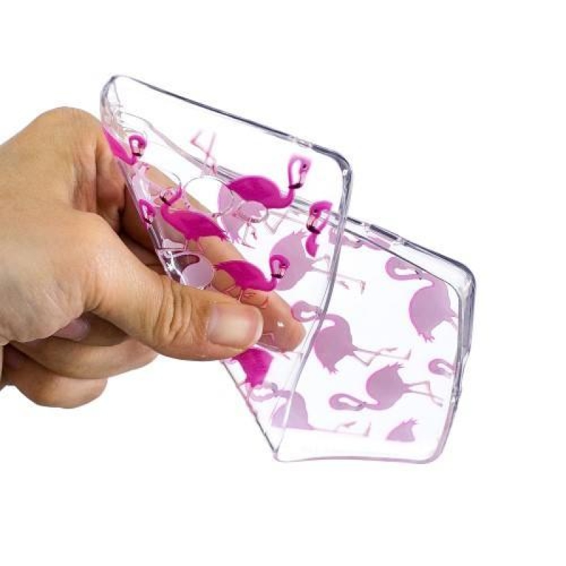 Softy zselés borítás Sony Xperia XZ2 Compact készülékhez - kis flamingók