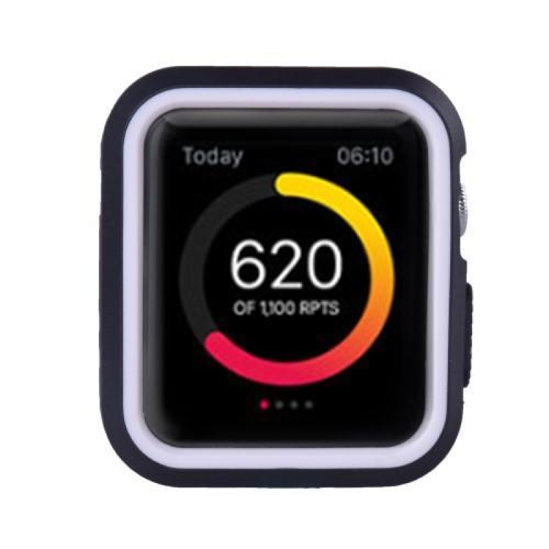 Softy zselés tok Apple Watch 38mm-es órához - fekete és fehér