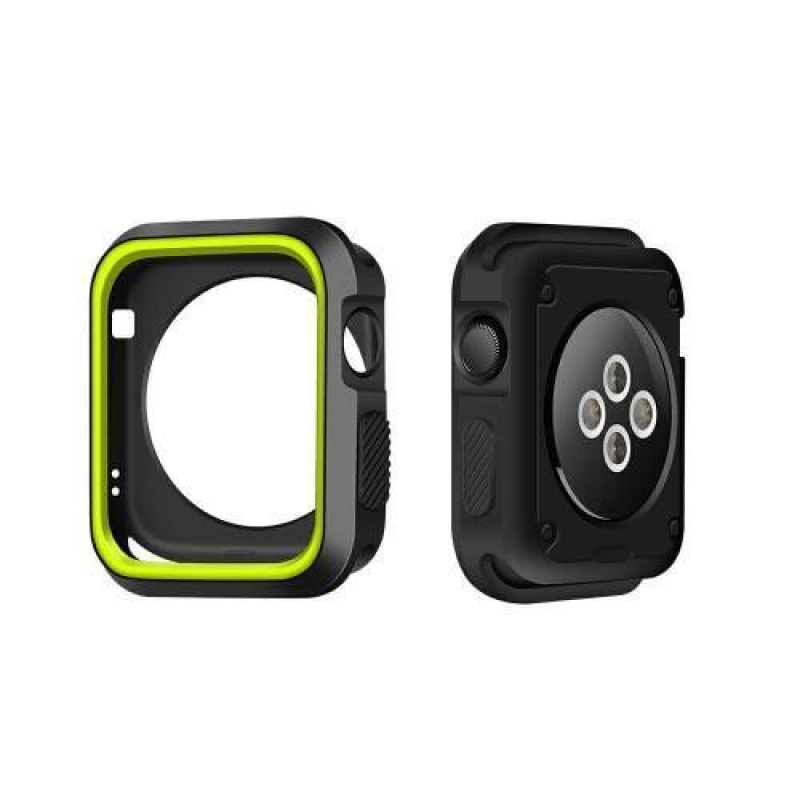 Softy zselés tok Apple Watch 38mm-es órához - fekete és zöld