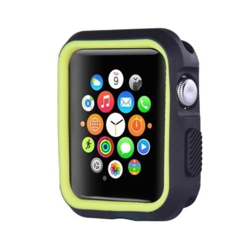 Softy zselés tok Apple Watch 38mm-es órához - fekete és zöld