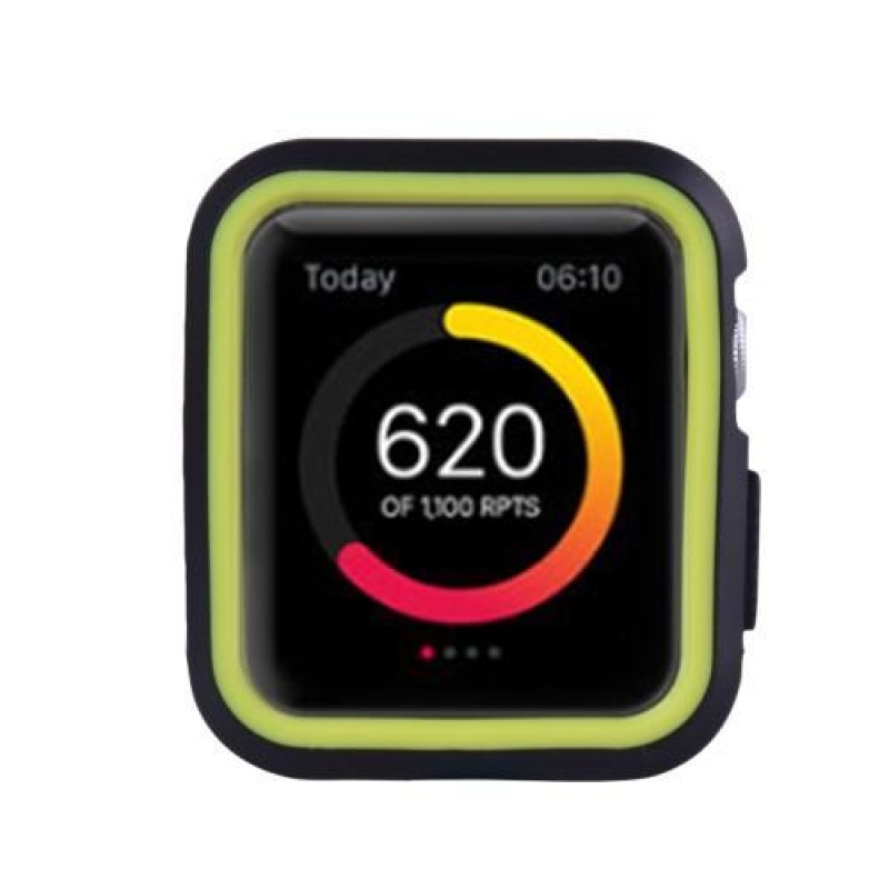 Softy zselés tok Apple Watch 38mm-es órához - fekete és zöld
