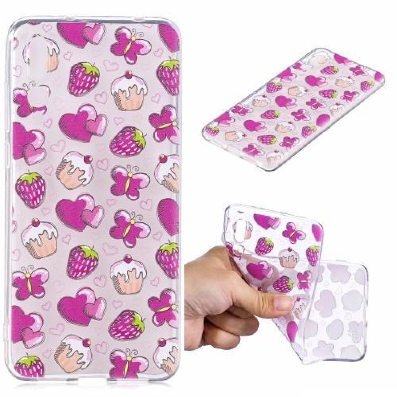 Softy zselés tok Huawei P20-hoz - cupcakes