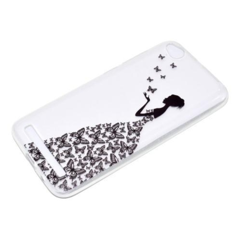 Puha zselés tok motívummal a Xiaomi Redmi 5A - pillangó hölgyre