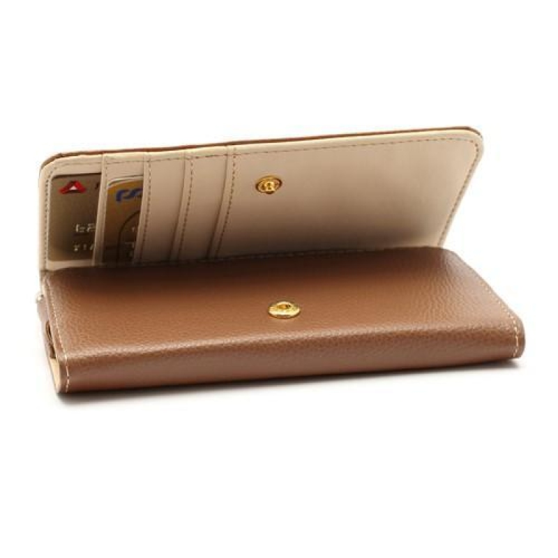 Softy univerzális mobiltelefon tok 137 × 71 × 8,6 mm-ig - barna színben