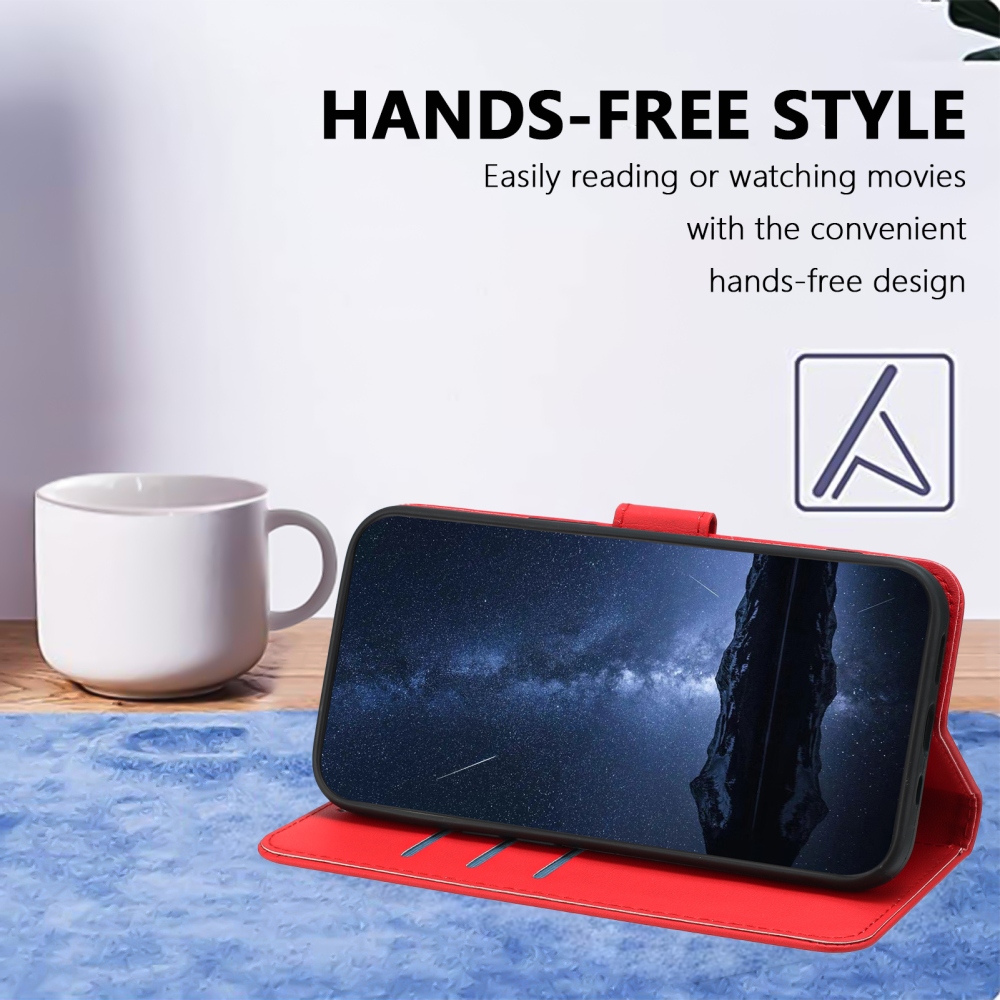 Szilárd könyv tok Xiaomi 17 Ultra - piros