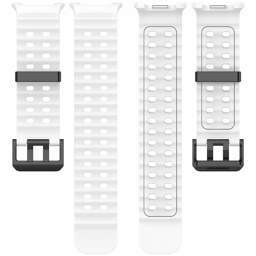 Tartós szilikon karkötő a Samsung Galaxy Watch8 Classic 46 mm-es/Watch8 44 mm-es/40 mm-es modellekhez – fehér