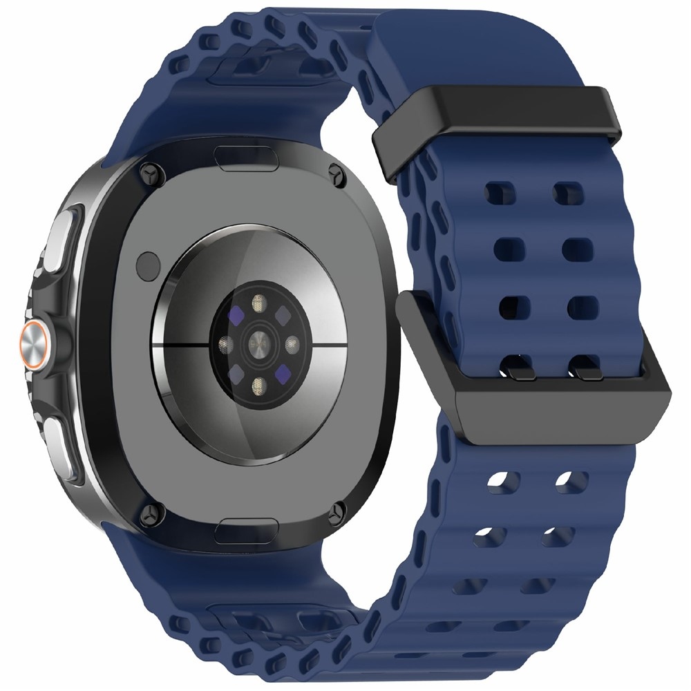 Tartós szilikon karkötő a Samsung Galaxy Watch8 Classic 46 mm-es/Watch8 44 mm-es/40 mm-es modellekhez – kék