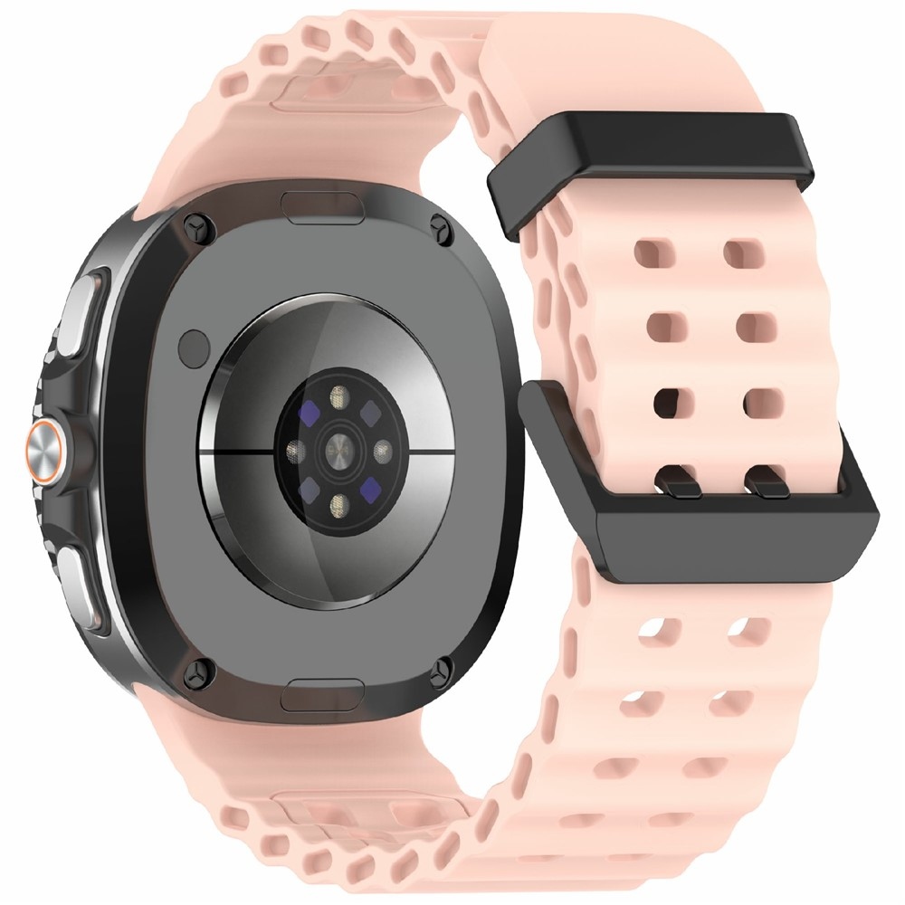 Erős szilikon karkötő a Samsung Galaxy Watch8 Classic 46 mm-es/Watch8 44 mm-es/40 mm-es modellekhez – rózsaszín