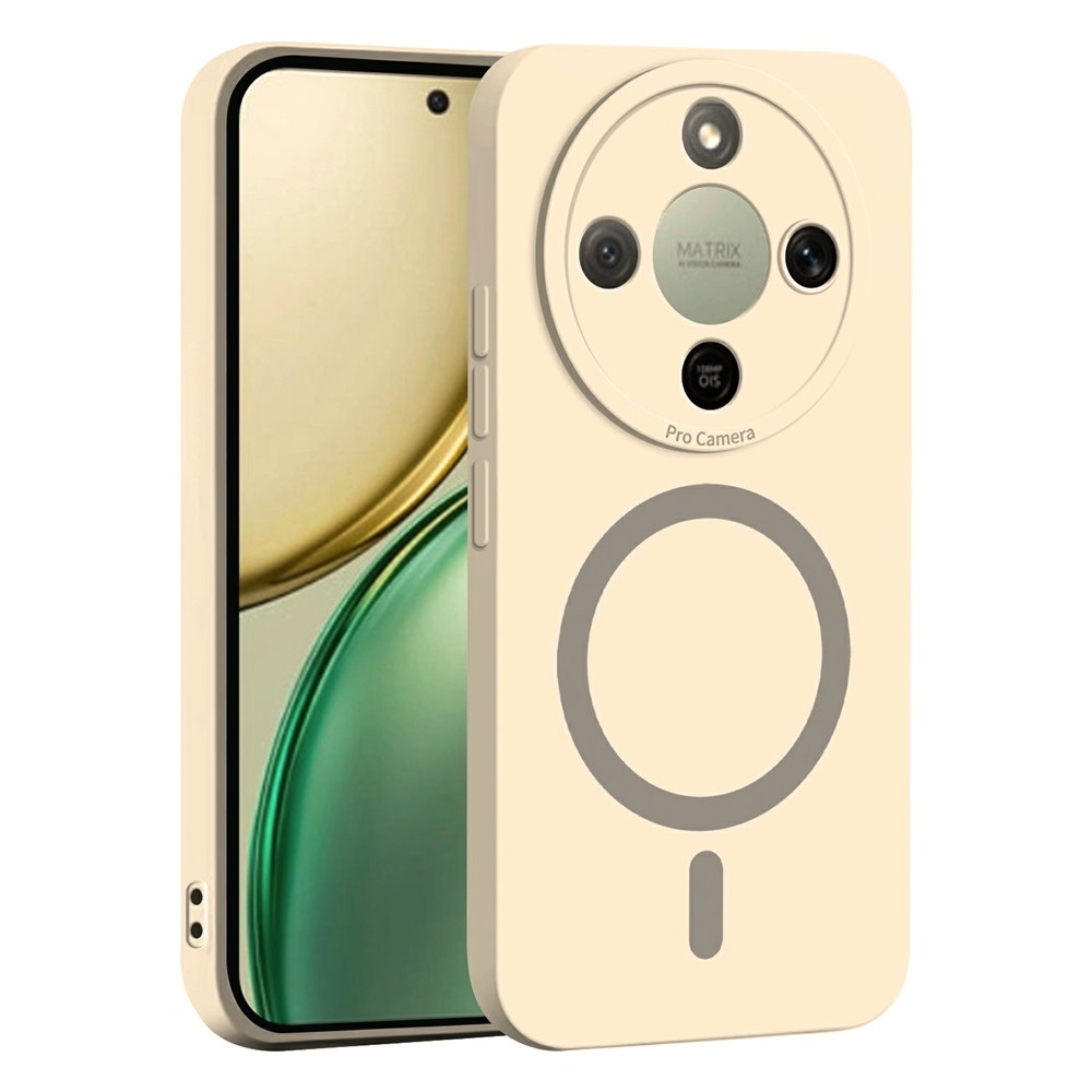 Solide zselés tok MagSafe-val a Honor Magic 8 Lite 5G készülékhez - bézs