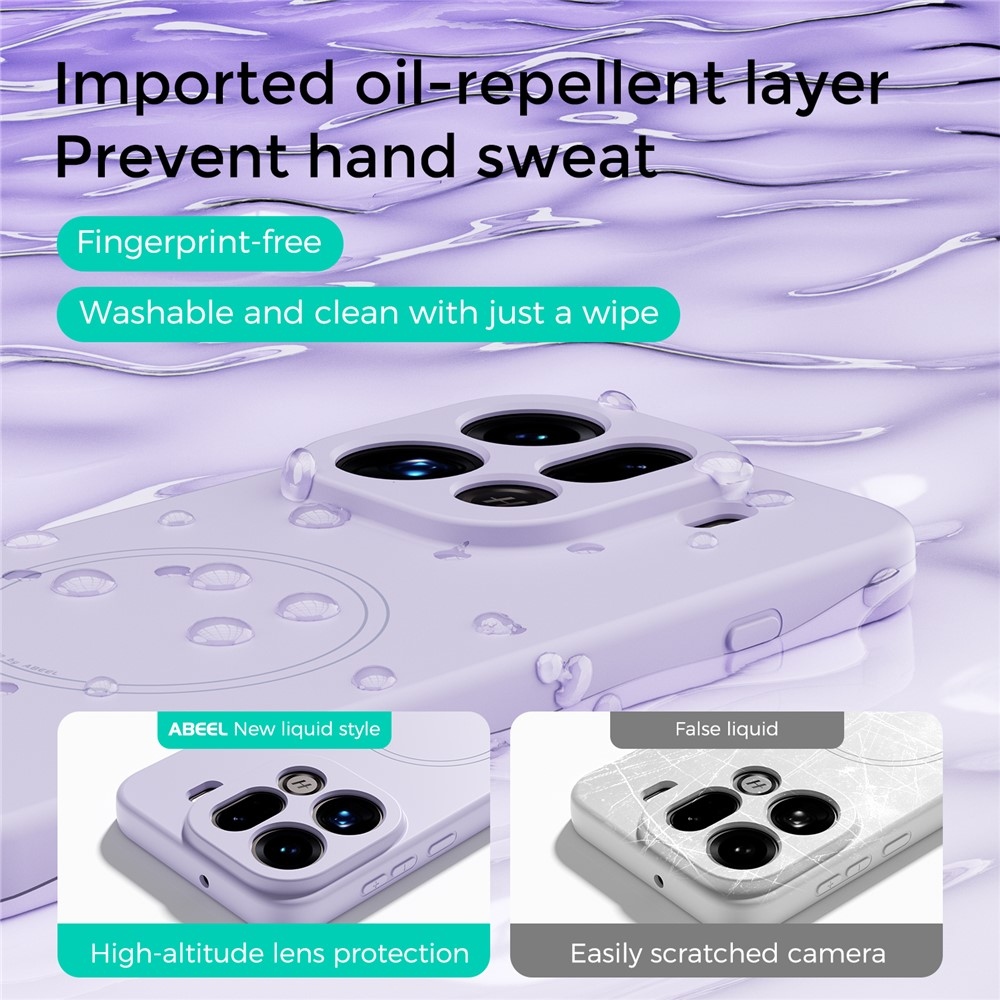 Solide zselés tok MagSafe-val az Oppo Find X9 5G számára - lila