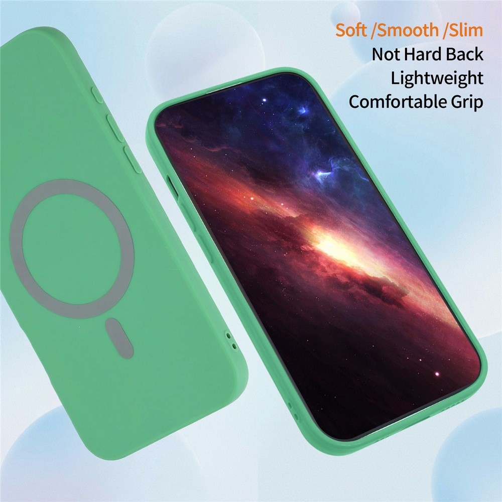 Solide MagSafe-kompatibilis gél tok a Samsung Galaxy S26 FE-hez – zöld