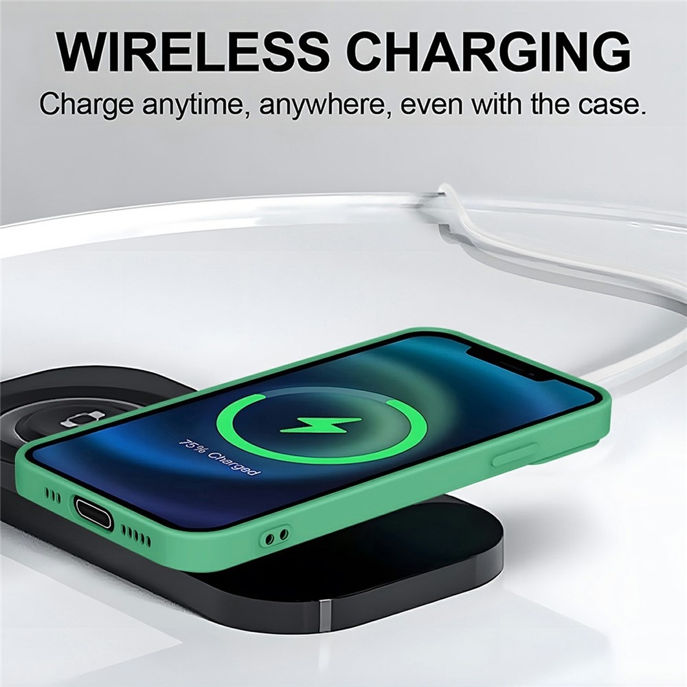 Solide MagSafe-kompatibilis gél tok a Samsung Galaxy S26 FE-hez – zöld