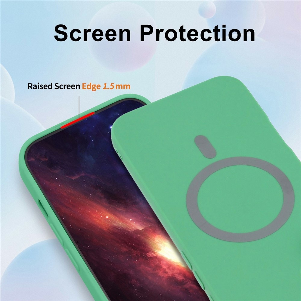 Solide MagSafe-kompatibilis gél tok a Samsung Galaxy S26 FE-hez – zöld