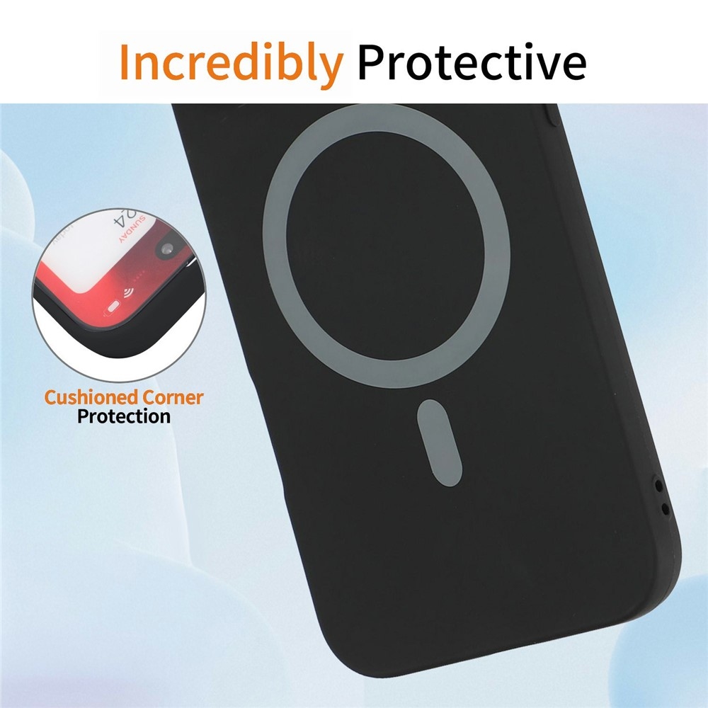 Solide zselés tok MagSafe-val a Xiaomi Redmi Note 15 Pro 4G-hez - fekete