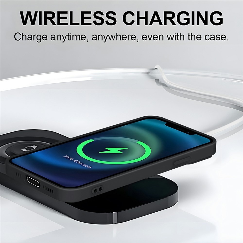 Solide zselés tok MagSafe-val a Xiaomi Redmi Note 15 Pro 4G-hez - fekete