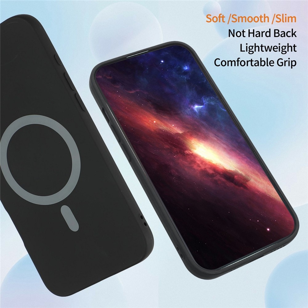 Solide zselés tok MagSafe-val a Xiaomi Redmi Note 15 Pro 4G-hez - fekete